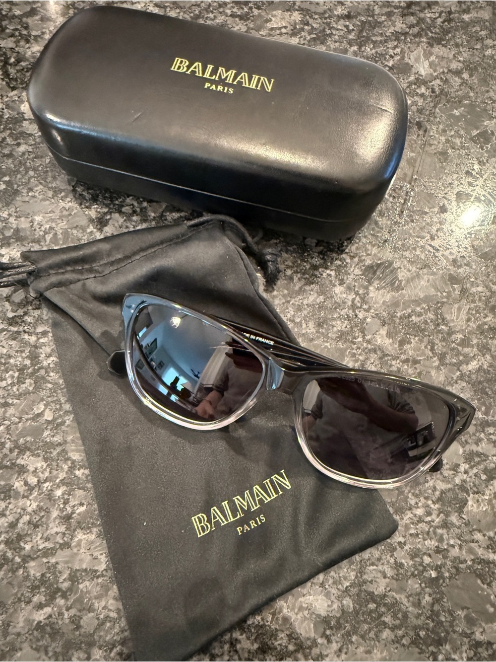 Balmain Gradient Acetate Wayfarer Sunglasses